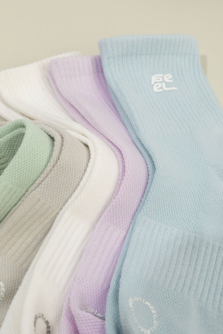 Set of pastel-colored Quarter Women Socks 